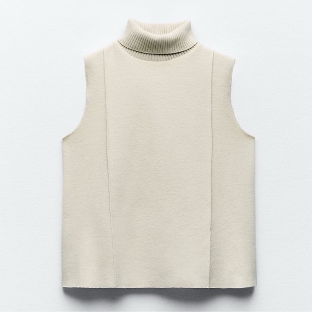 Zara Cream Turtleneck Sweater